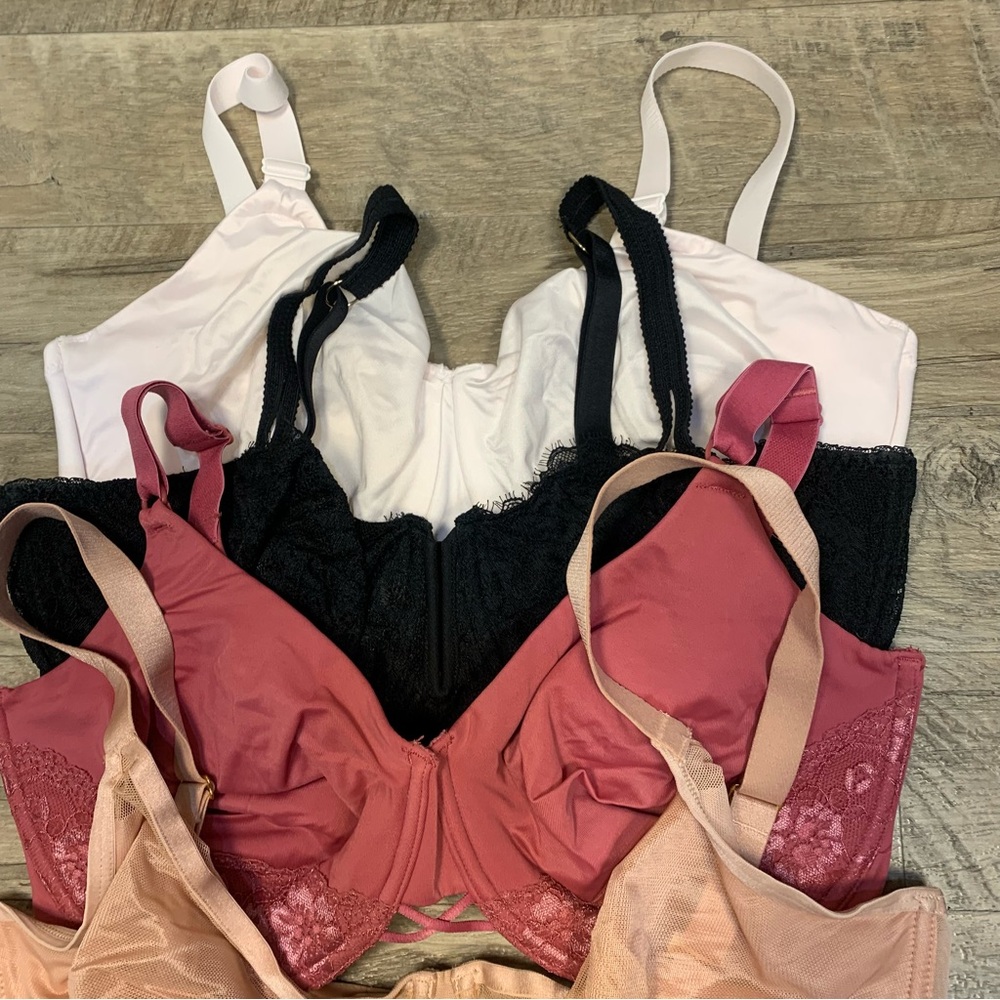 Soma Playtex Auden Vanity Fair Bundle 4 Bras Variety Unbelievable Lift Unlined - Picture 4 of 11